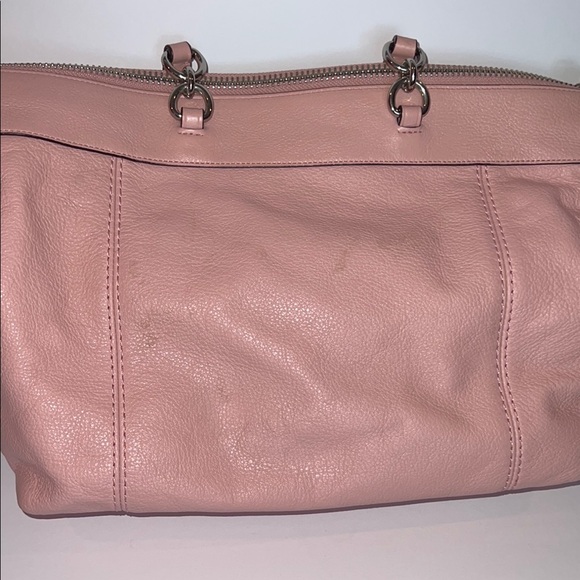 COACH EDIE SATCHEL  PINK BLUSH PEBBLED LEATHER - Picture 6 of 11
